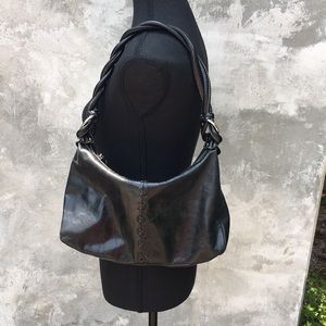 Elegant Black Leather Shoulder Bag